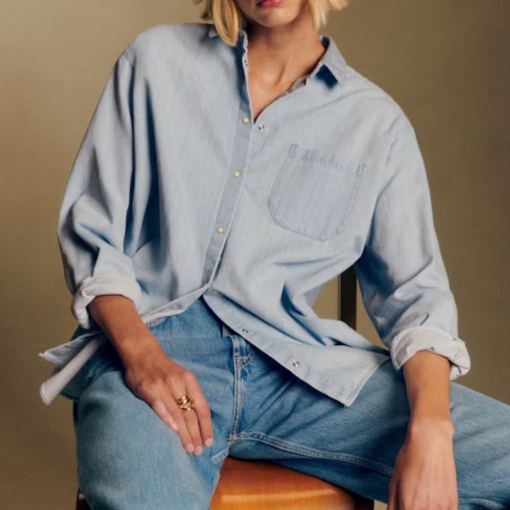 Sezane Max Shirt Light Denim